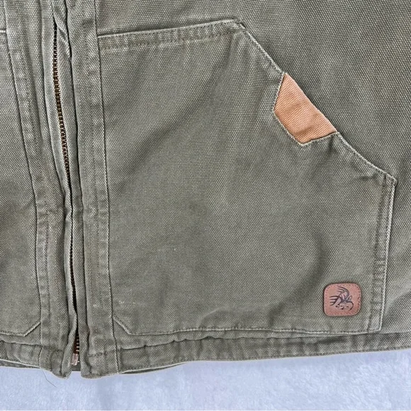 Legendary Whitetails mens cotton canvas hunting vest US XLT olive green lined - Picture 5 of 14